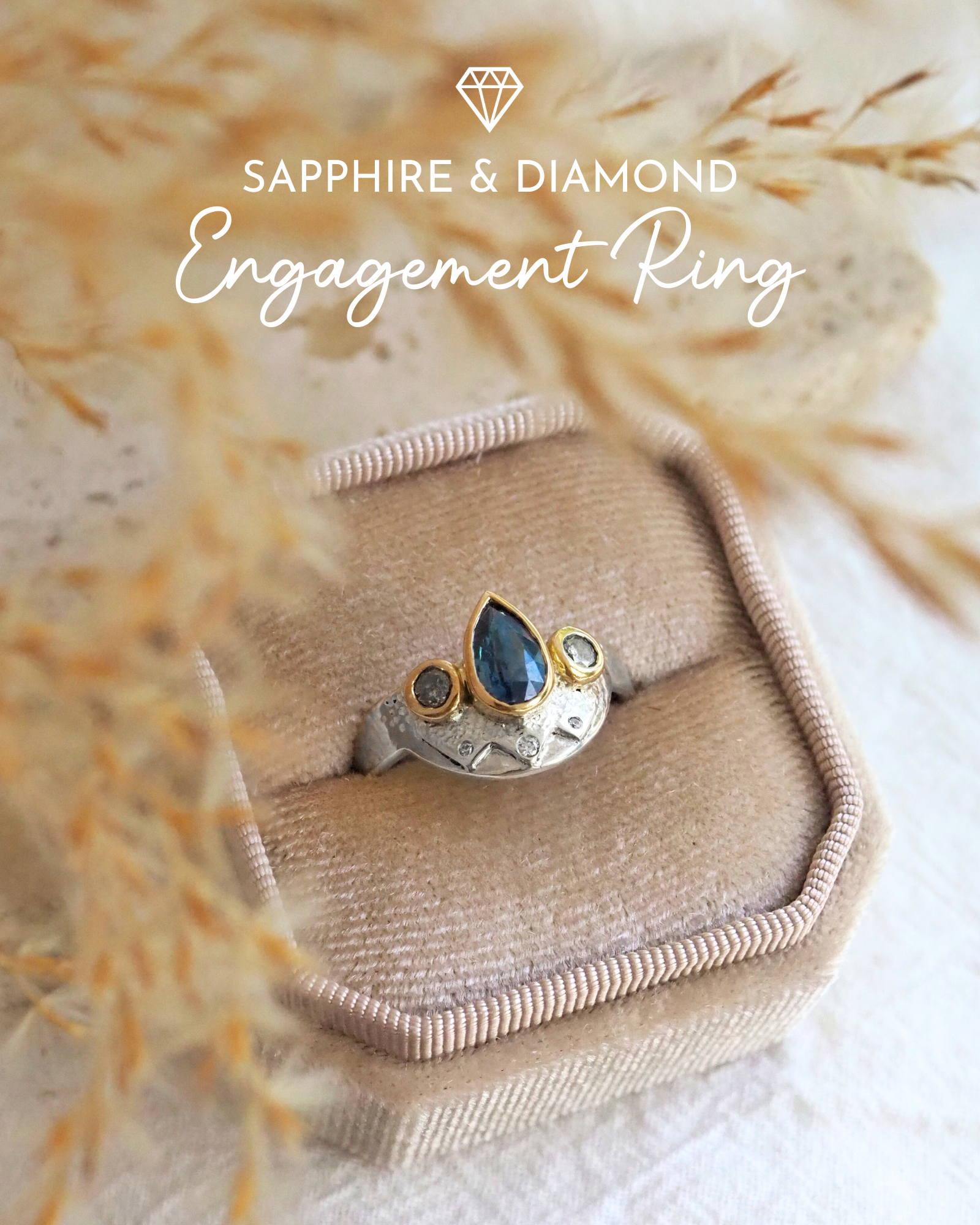 Mountain & Ocean Engagement Ring for Bree