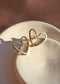 Curved Outline Heart Stud Earrings