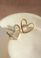 Curved Outline Heart Stud Earrings